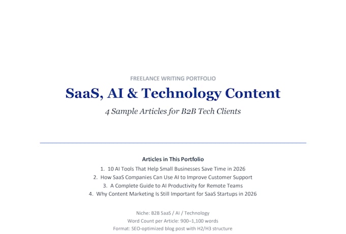 write professional saas and ai blog articles